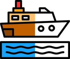 design de ícone vetorial de navio de cruzeiro vetor