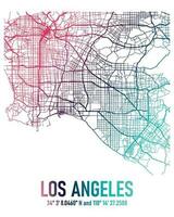 los angeles poster mapa vetor