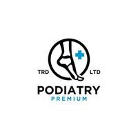 podiatry vintage logo ícone ilustração premium vetor