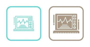 ícone de vetor de monitor de ekg