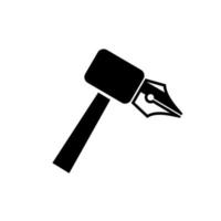 axe pen logo vector icon ilustração design