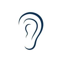 ícone de vetor de modelo de logotipo de orelha