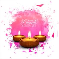 Lindo cartão de felicitações para festival feliz diwali fundo vec vetor