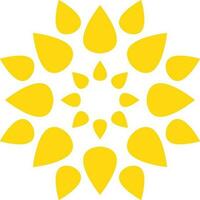amarelo flor ícone ou símbolo dentro plano estilo. vetor