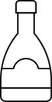 ilustração do álcool garrafa ícone dentro linha arte. vetor