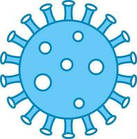 azul e branco vírus ícone dentro plano estilo. vetor
