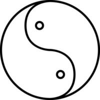 Preto ilustração do yin yang ícone. vetor