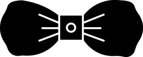 arco gravata ícone dentro Preto e branco cor. vetor