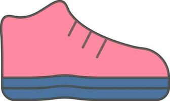 sapatos ícone dentro Rosa e azul cor. vetor