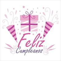 feliz compleanos vector template design ilustração