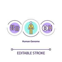 ícone do conceito de genoma humano vetor