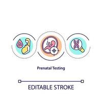 ícone do conceito de teste pré-natal vetor