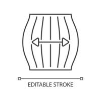 ícone linear de propriedade de tecido elástico vetor