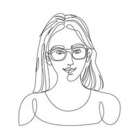 mulher com óculos vetor