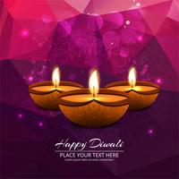 Feliz diwali diya óleo lâmpada festival fundo ilustração vetor