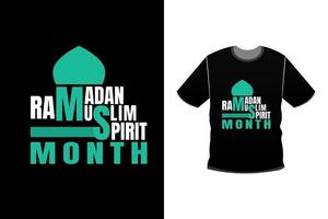 design de tshirt de tipografia moderna ramadan