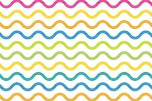 rosa, laranja, azul, verde, e amarelo ondulado linha padronizar. colorida ondas vetor fundo.