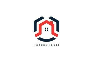 design de logotipo de casa moderna com conceito criativo vetor