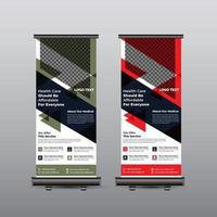 médico roll up banner design para hospital vetor