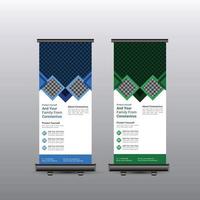 covid19 roll up banner design vetor