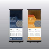 rollup banner corona vetor