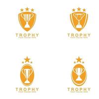 ícone de logotipo de vetor de troféu campeões ícone de logotipo de troféu para modelo de logotipo de prêmio vencedor