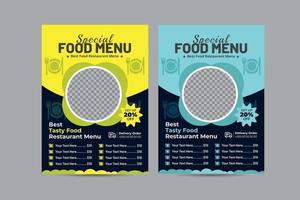 design moderno do menu do restaurante fast food vetor