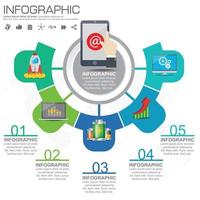 vetor infográfico modelo conceito de negócio com opções