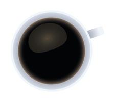 ícone do elemento de marca da maquete de exibição aérea da xícara de café vetor