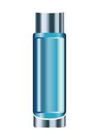 ícone de frasco de produto para cuidados com a pele azul vetor