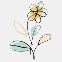 minimalista floral vetor arte ilustrações para ocasiões modelo vintage moda mão desenhado decoração