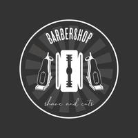 etiqueta de barbearia vetor