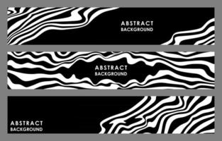 cartazes abstratos em preto com linhas brancas vetor