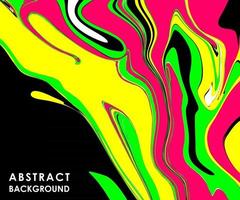 banner abstrato preto com salpicos de tinta multicolorida vetor