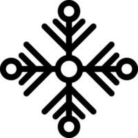 linha arte ilustração do floco de neve ícone. vetor