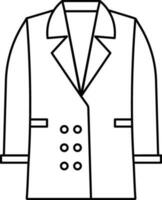 ilustração do casaco ícone ou símbolo dentro linha arte. vetor