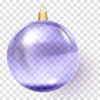 bola de natal violeta bola de vidro de natal roxa vetor