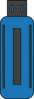 ilustração do PIN dirigir ícone dentro azul cor com AVC. vetor