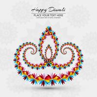 Feliz diwali diya óleo lâmpada festival fundo ilustração vetor