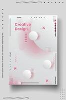 modelo de design de capa definido com linhas abstratas moderno estilo gradiente de cores diferentes no fundo vetor