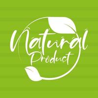 texto de produto natural vetor