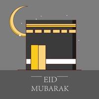 eid mubarak meca vetor