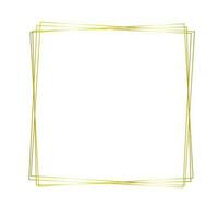 vetor dourado quadro, Armação isolado em branco fundo