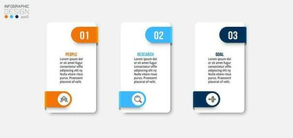 conceito de negócio de modelo infográfico com passo. vetor