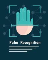 reconhecimento biométrico da palma vetor