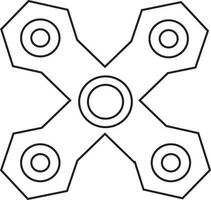 ilustração do quatro braços brinquedo para estresse alívio dentro acidente vascular encefálico estilo. vetor