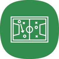 futebol táticas esboço vetor ícone Projeto
