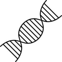 Preto linha arte ilustração do dna estrutura ícone. vetor