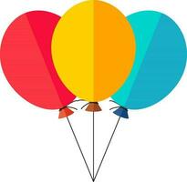 grupo do colorida balão dentro plano estilo. vetor