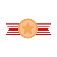 ícone do estilo plano comemorativo do dia do memorial estrela medalha decoração americana vetor